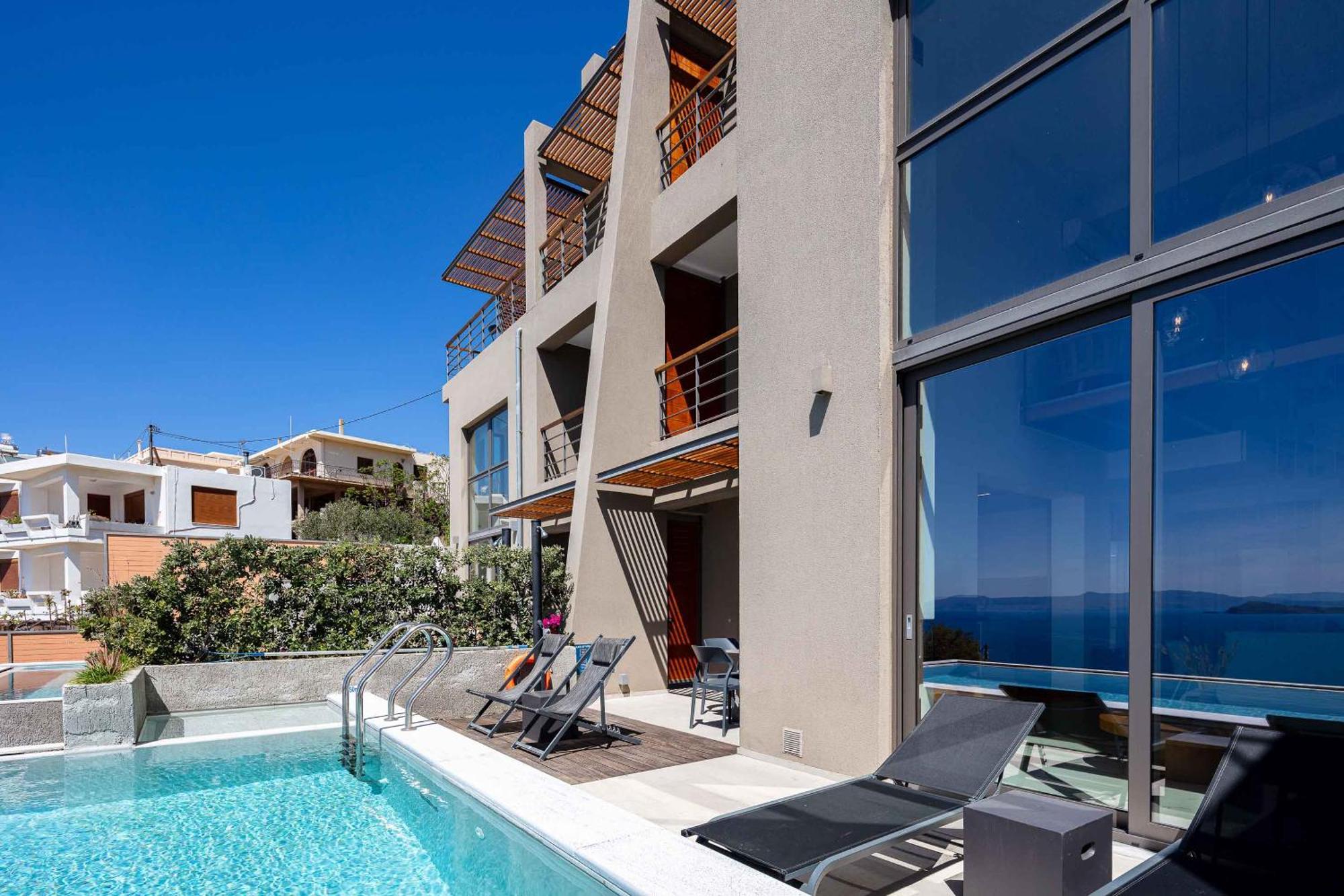 Omnia Luxury Villas - "Heated" Pools & Breathtaking Seaviews! خانيا المظهر الخارجي الصورة