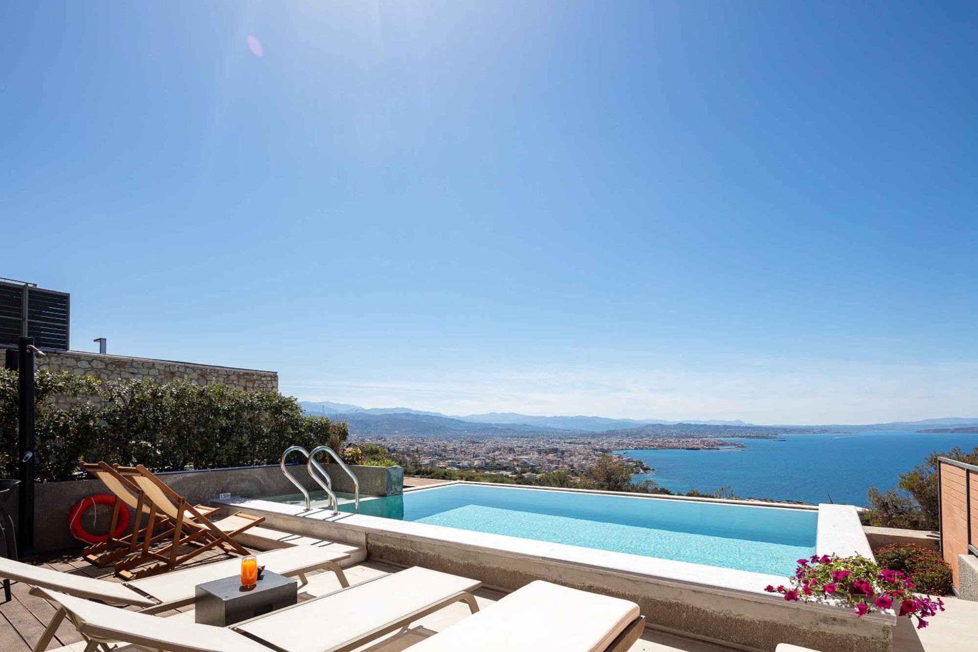 Omnia Luxury Villas - "Heated" Pools & Breathtaking Seaviews! خانيا المظهر الخارجي الصورة